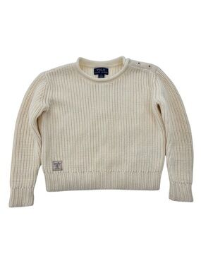 Polo Ralph Lauren Toddler’s Rollneck 100% Cotton Ivory Sweater for 5T Unisex